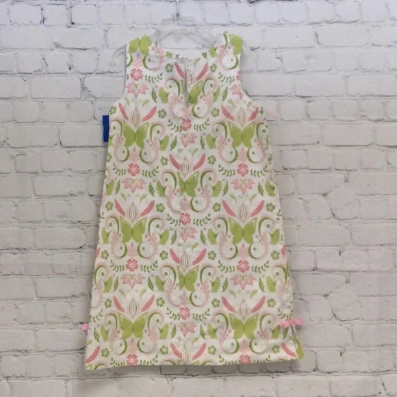 Casey Gray Floral Dress White Butterly size 7 - Picture 5 of 6